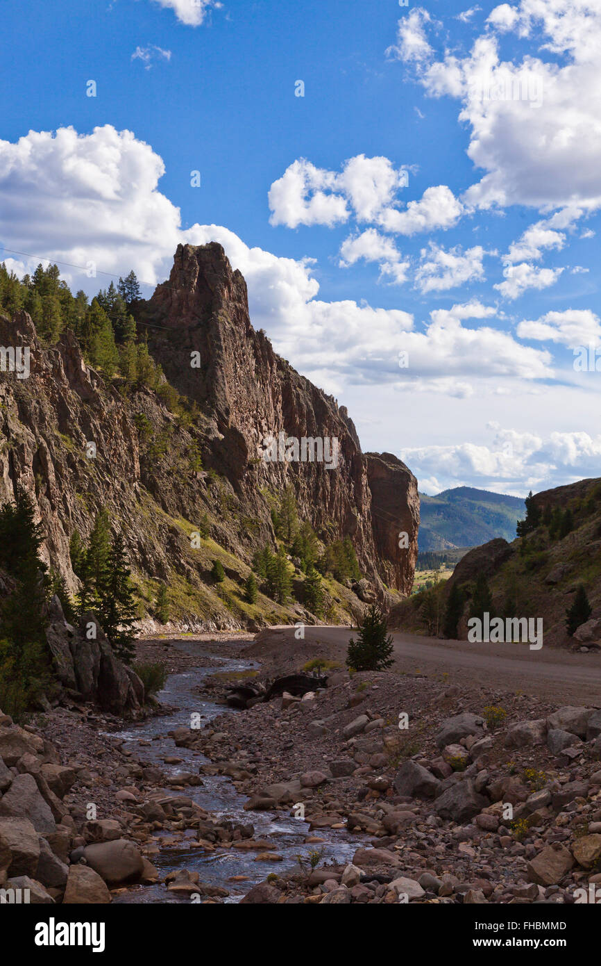 WEST WILLOW CREEK CANYON in CREEDE COLORADO, un argento città mineraria risalente alla metà del 1800. Foto Stock