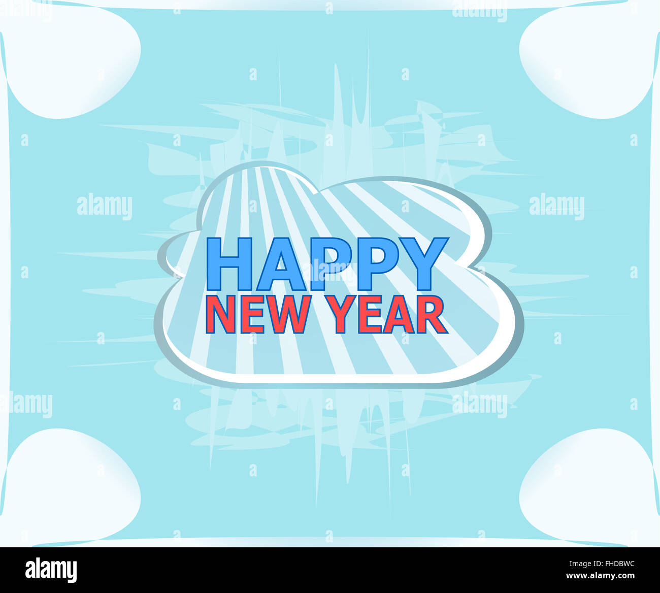 Felice anno nuovo Natale unico elemento di design. Grande elemento di design per esempio schede di saluti, banner e volantini. Auguri di Buon Natale Foto Stock