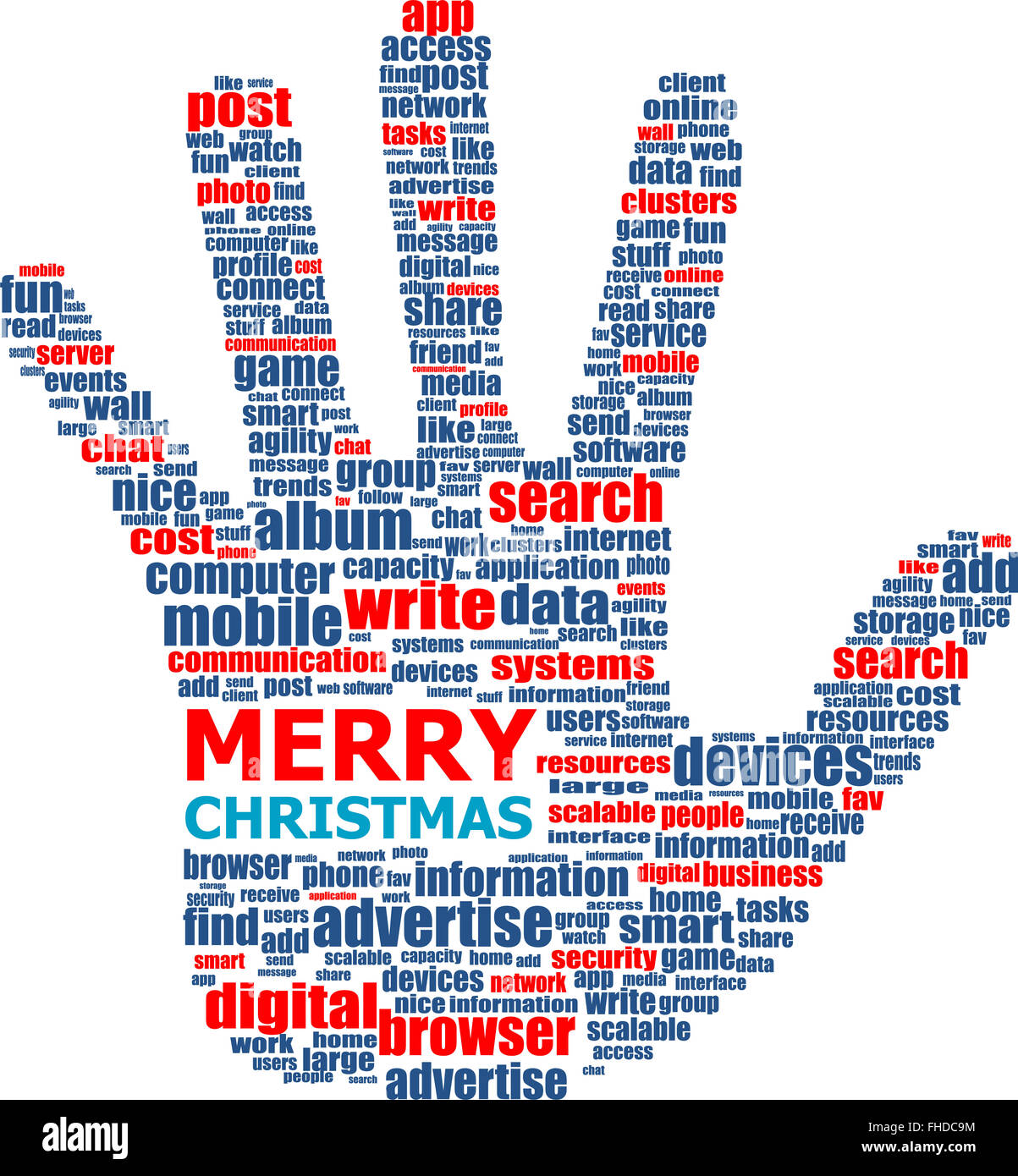 Buon Natale - xmas unico elemento di design. Grande elemento di design per esempio schede di saluti, banner e volantini. Felice anno nuovo Foto Stock