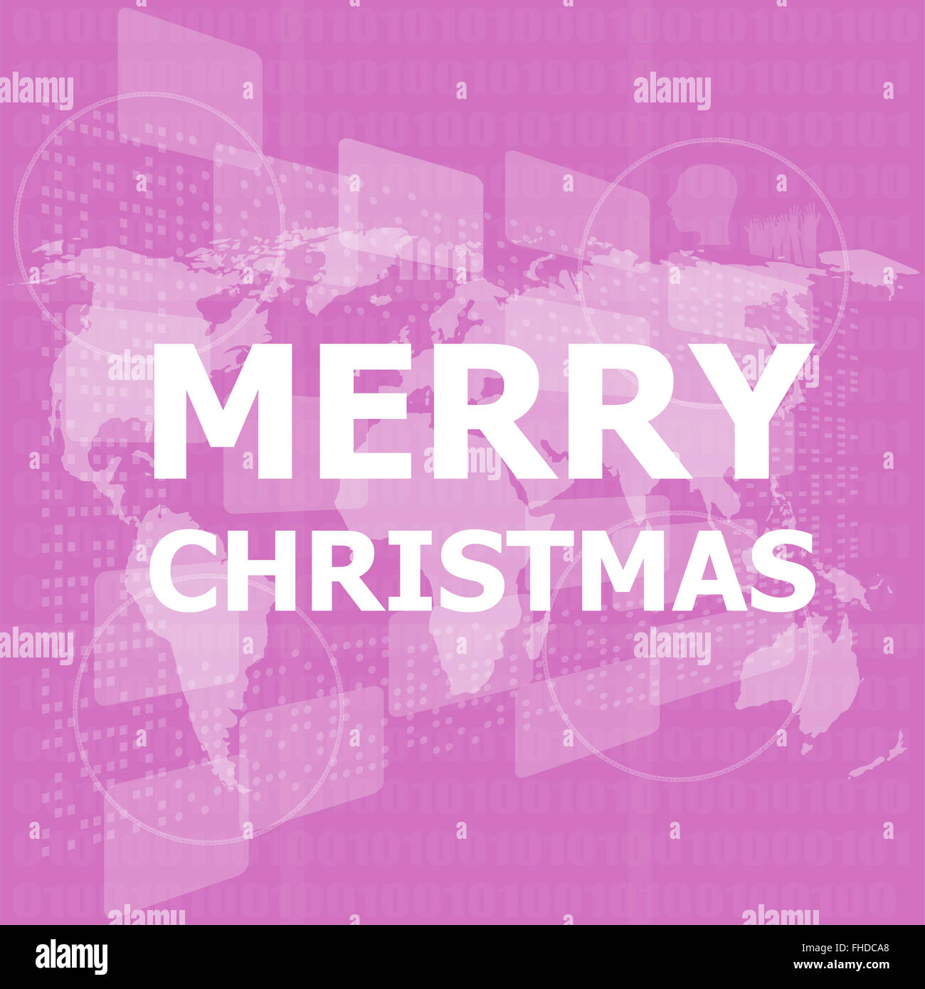 Merry Christmas card design. concetto creativo sfondo vettoriale per il Web e applicazioni mobili, Felice Anno Nuovo. Illustrazione te Foto Stock