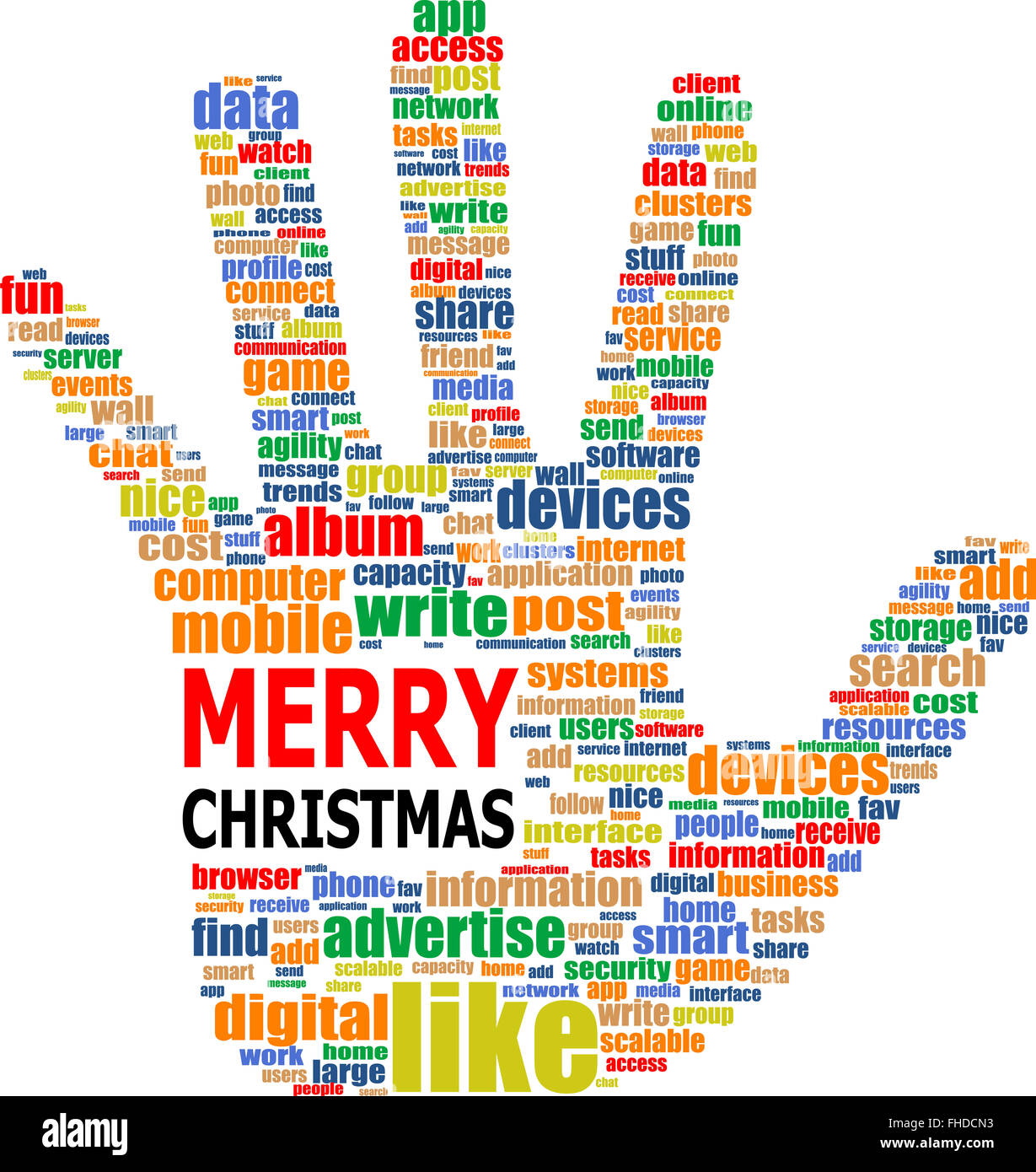 Buon Natale - xmas unico elemento di design. Grande elemento di design per esempio schede di saluti, banner e volantini. Felice anno nuovo Foto Stock