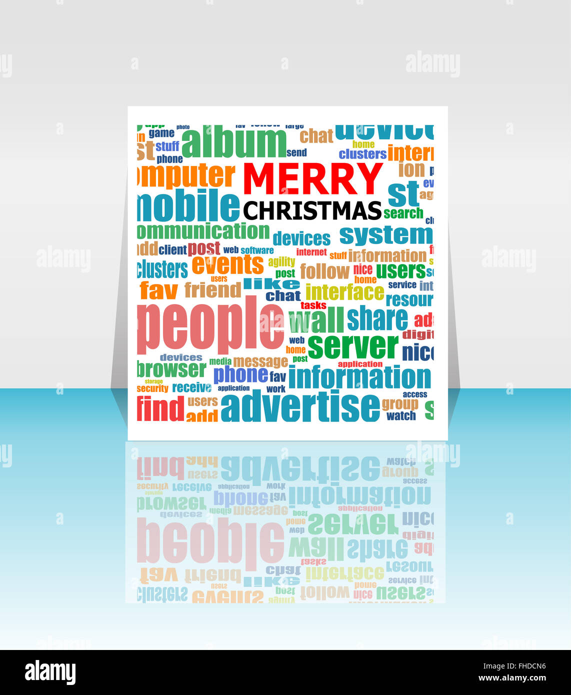 Buon Natale - xmas unico elemento di design. Grande elemento di design per esempio schede di saluti, banner e volantini. Felice anno nuovo Foto Stock