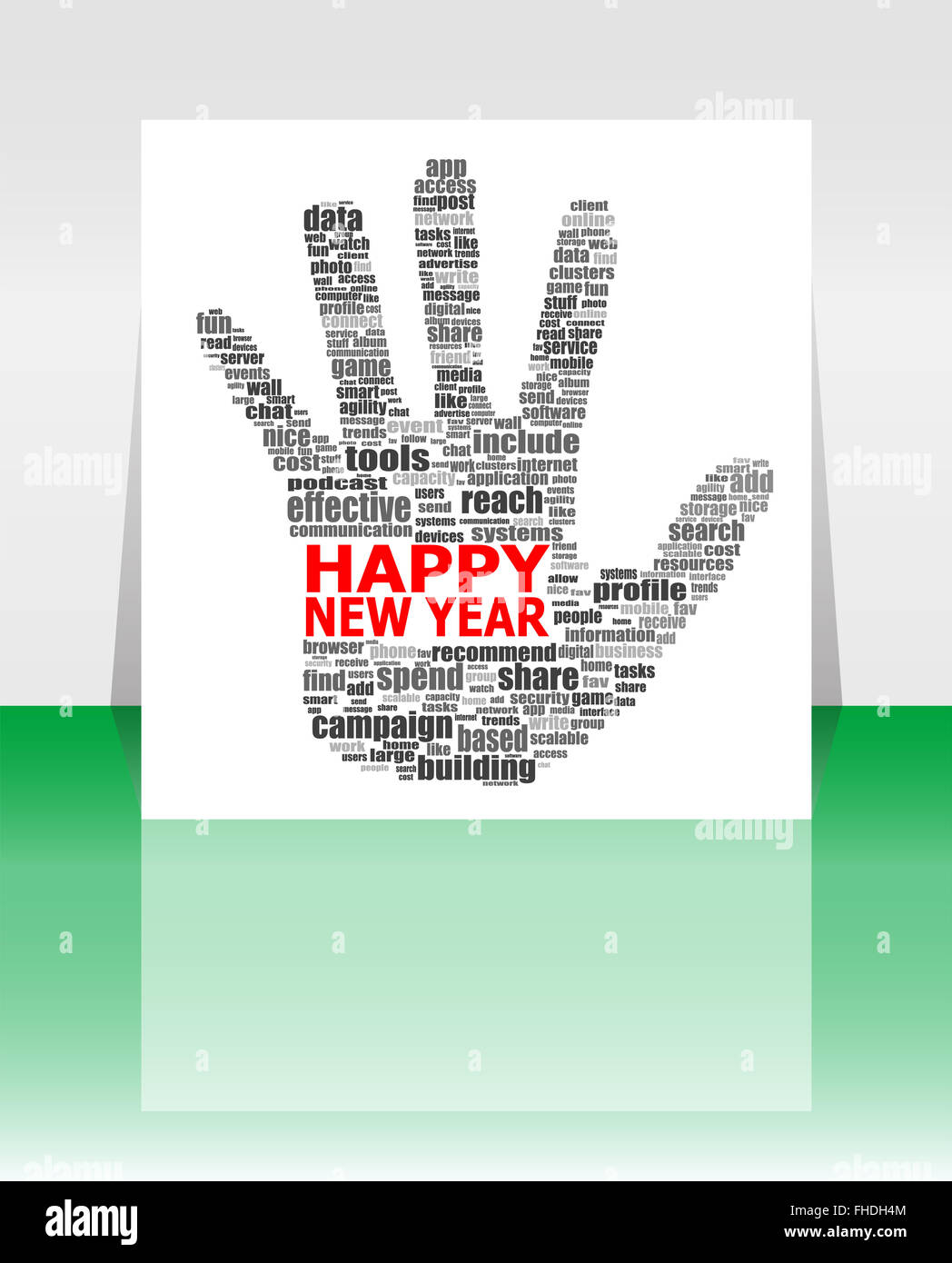 Felice anno nuovo Natale unico elemento di design. Grande elemento di design per esempio schede di saluti, banner e volantini. Auguri di Buon Natale Foto Stock