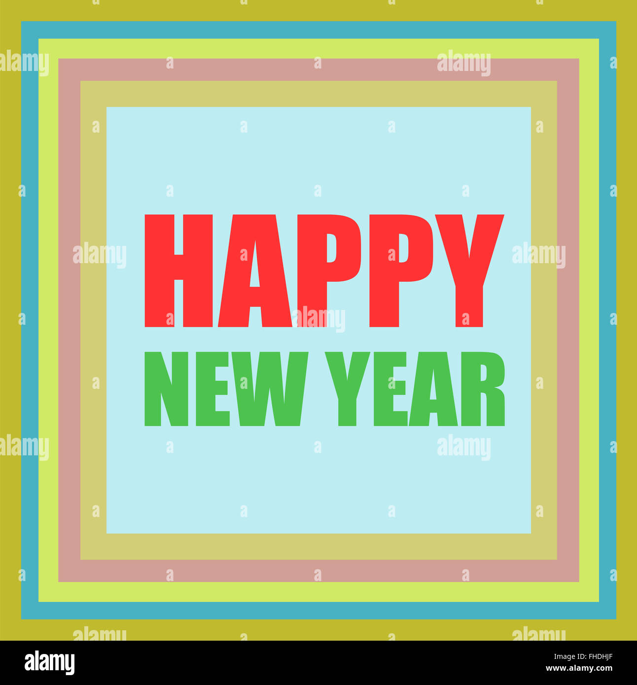 Felice Anno Nuovo vettore biglietto di auguri festivi scritte, Buon Natale design Foto Stock