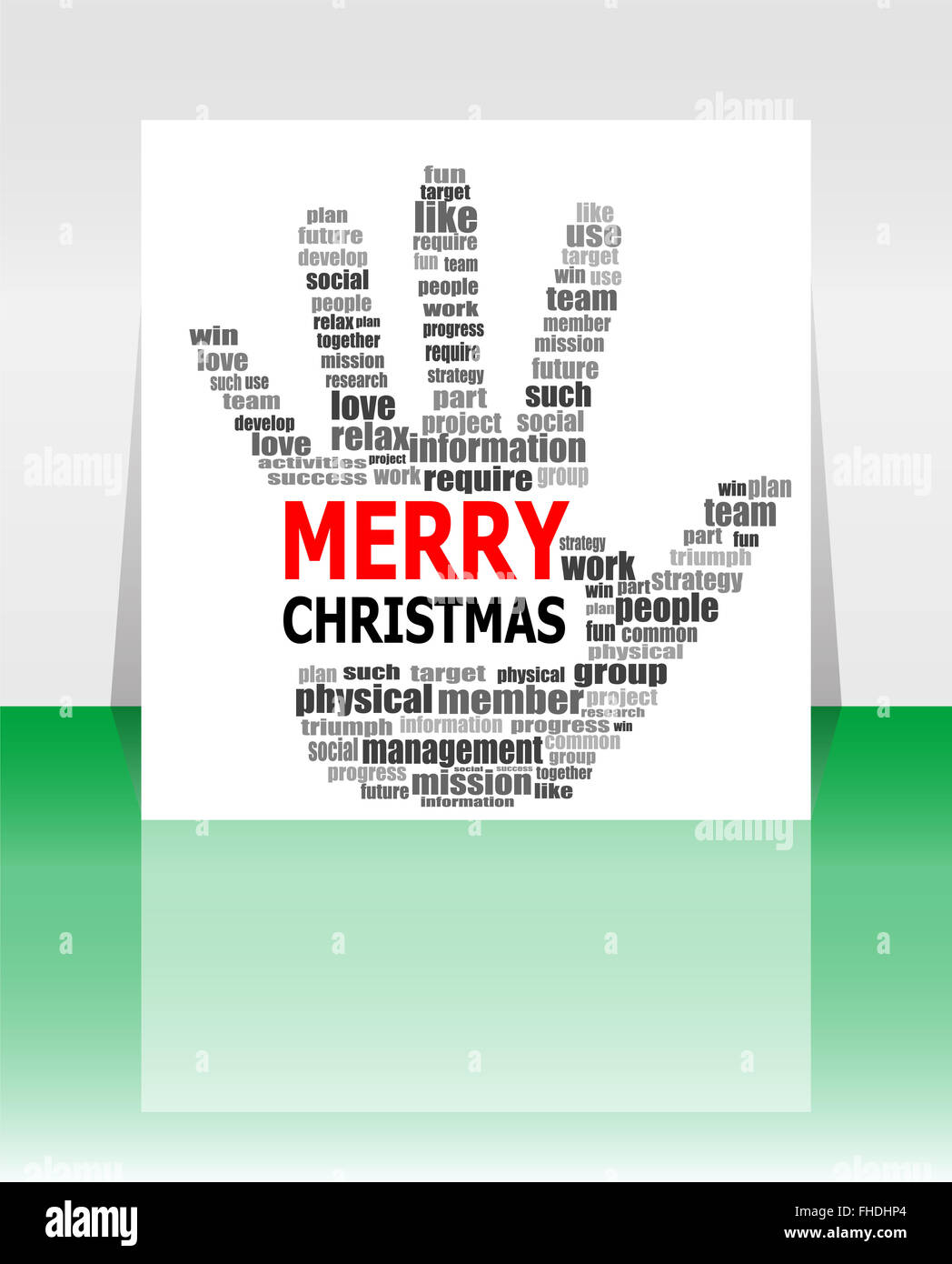 Buon Natale - xmas unico elemento di design. Grande elemento di design per esempio schede di saluti, banner e volantini. Felice anno nuovo Foto Stock