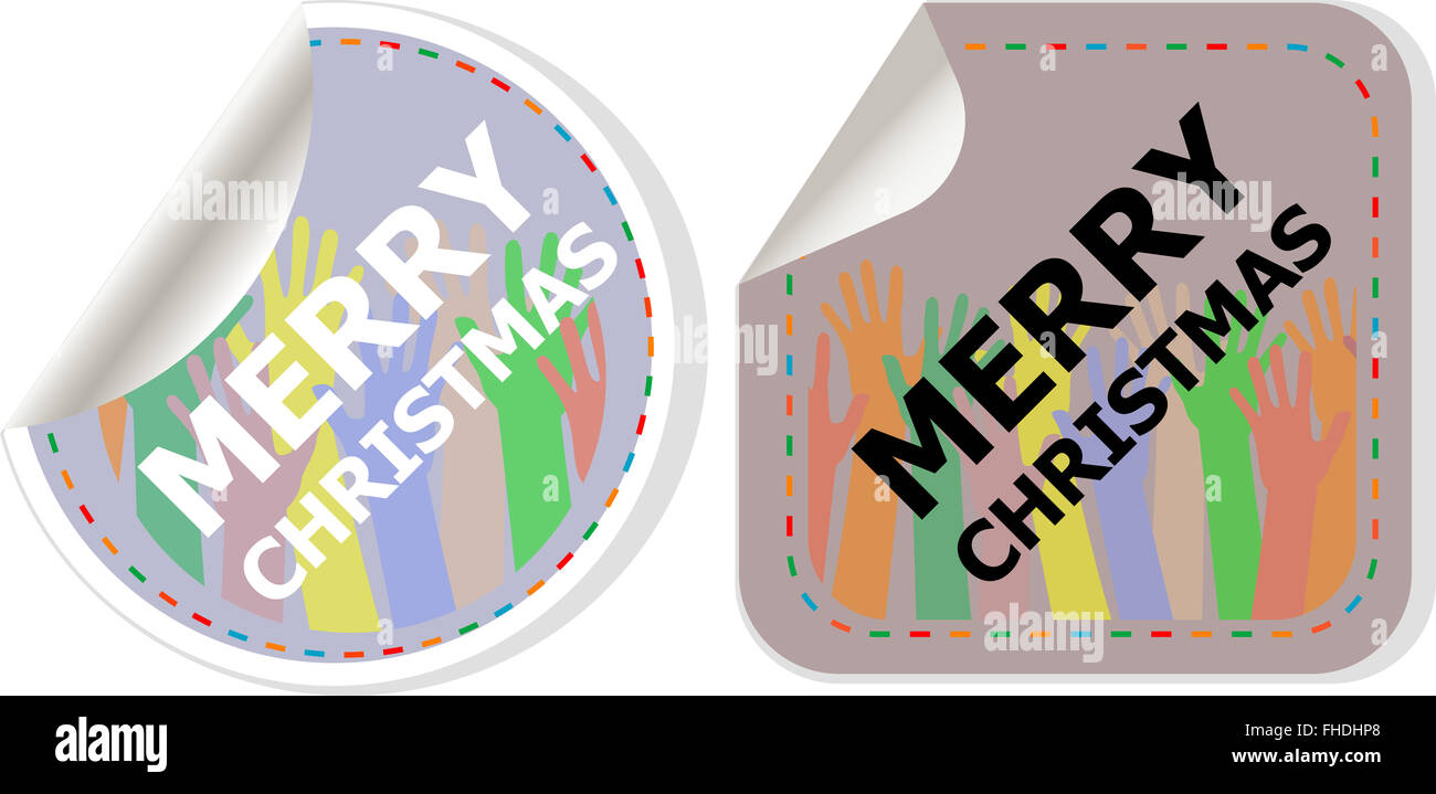 Buon Natale - xmas unico elemento di design. Grande elemento di design per esempio schede di saluti, banner e volantini. Felice anno nuovo Foto Stock