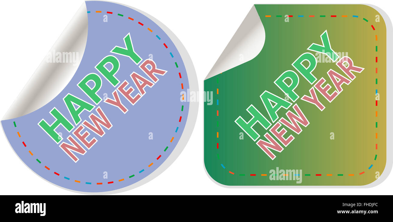 Felice anno nuovo Natale unico elemento di design. Grande elemento di design per esempio schede di saluti, banner e volantini Foto Stock