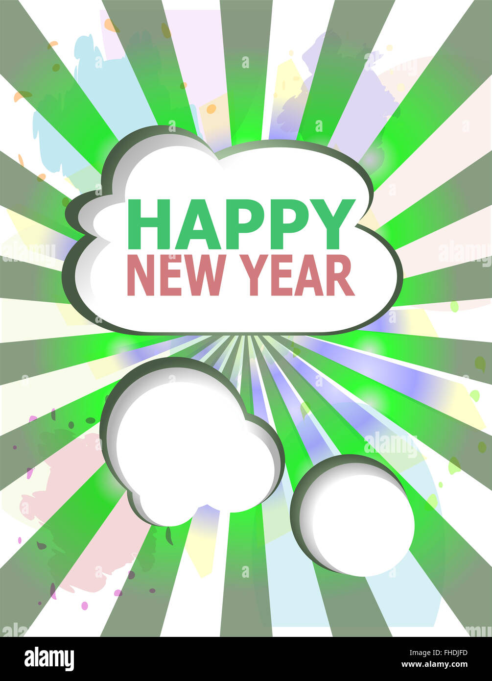 Felice anno nuovo Natale unico elemento di design. Grande elemento di design per esempio schede di saluti, banner e volantini. Auguri di Buon Natale Foto Stock