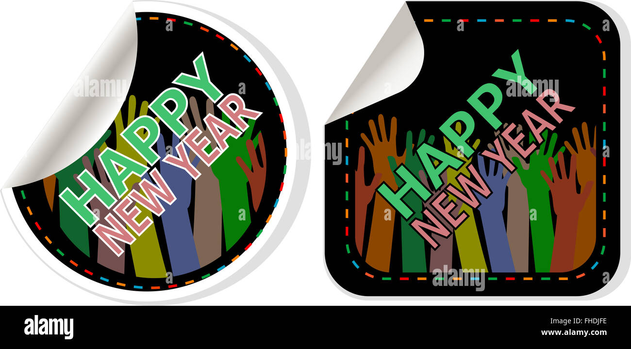 Felice anno nuovo Natale unico elemento di design. Grande elemento di design per esempio schede di saluti, banner e volantini Foto Stock