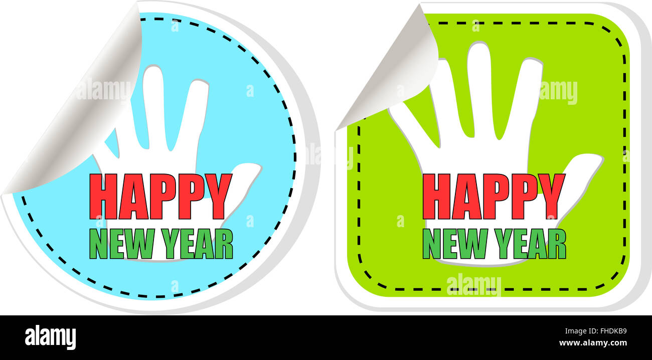 Felice anno nuovo Natale unico elemento di design. Grande elemento di design per esempio schede di saluti, banner e volantini Foto Stock