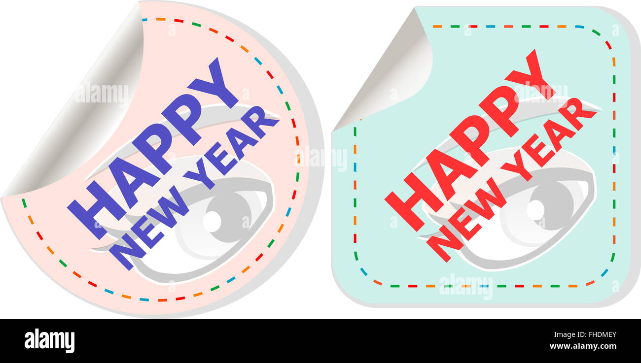 Felice anno nuovo Natale unico elemento di design. Grande elemento di design per esempio schede di saluti, banner e volantini Foto Stock