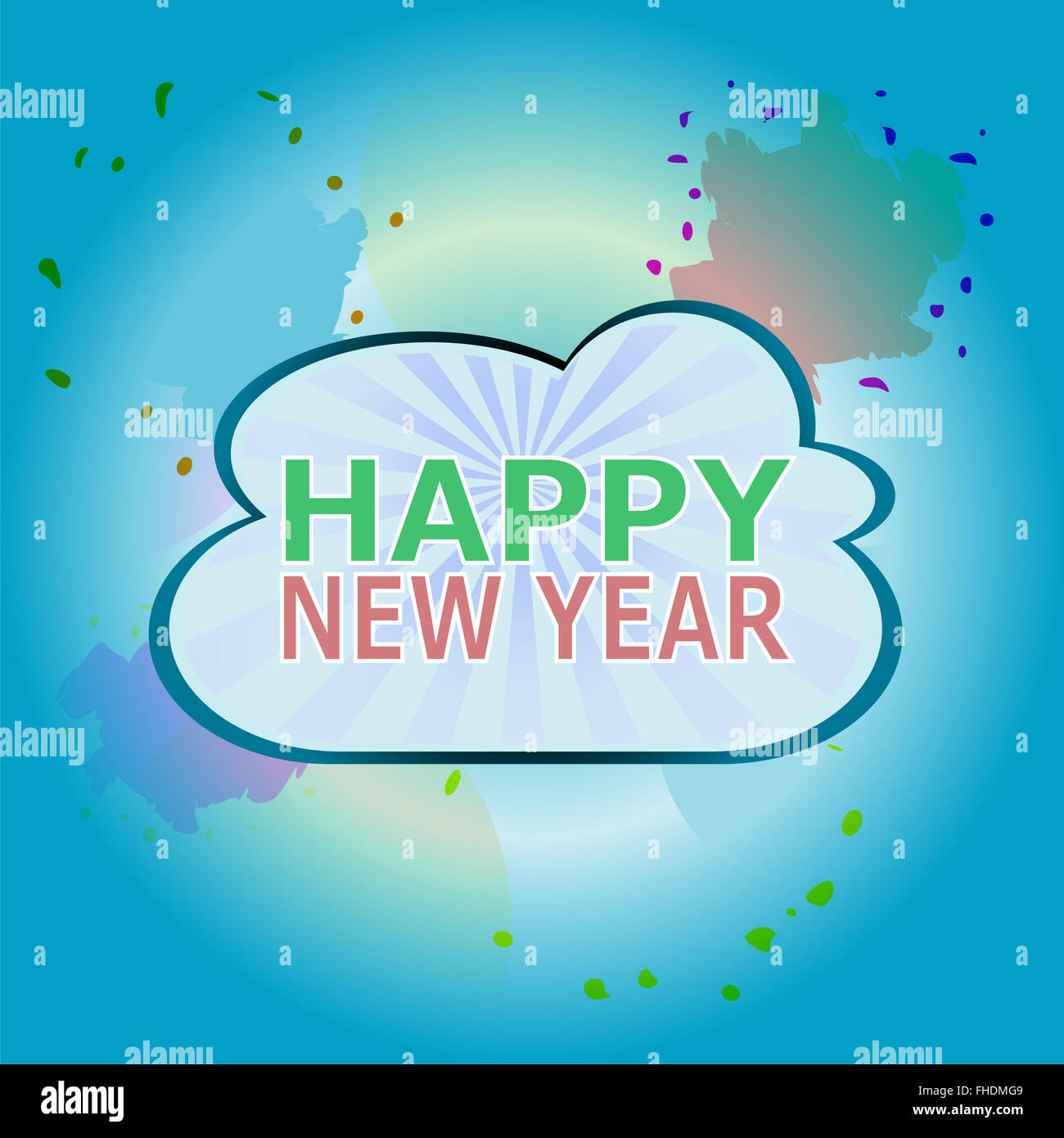 Felice anno nuovo Natale unico elemento di design. Grande elemento di design per esempio schede di saluti, banner e volantini. Auguri di Buon Natale Foto Stock