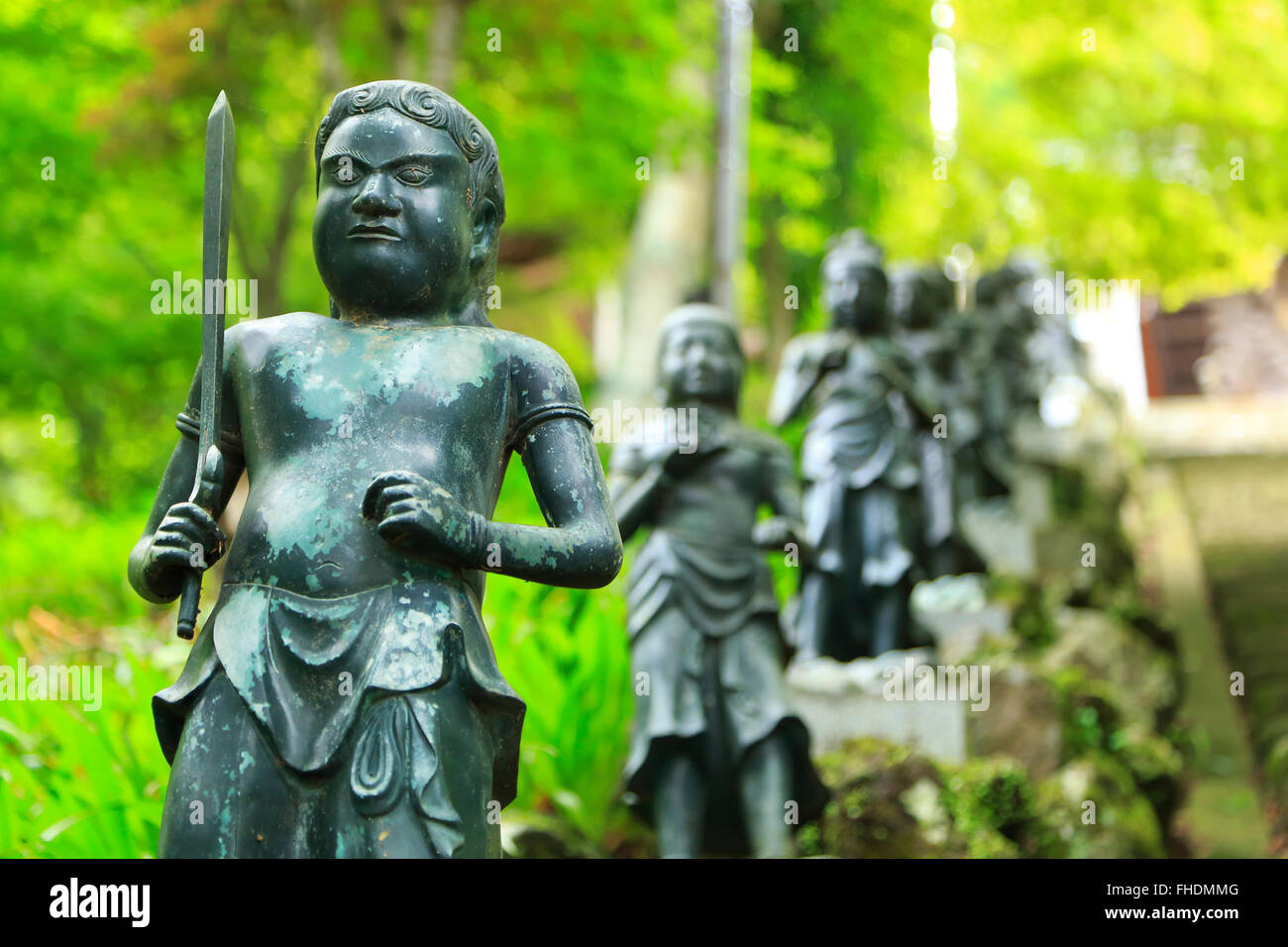 Statue in bronzo a Tanzawa-Oyama Quasi-National Park Foto Stock