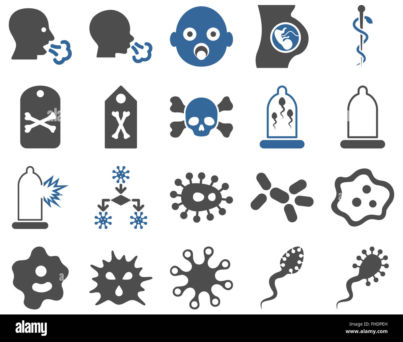 Medical bicolor icone Foto Stock