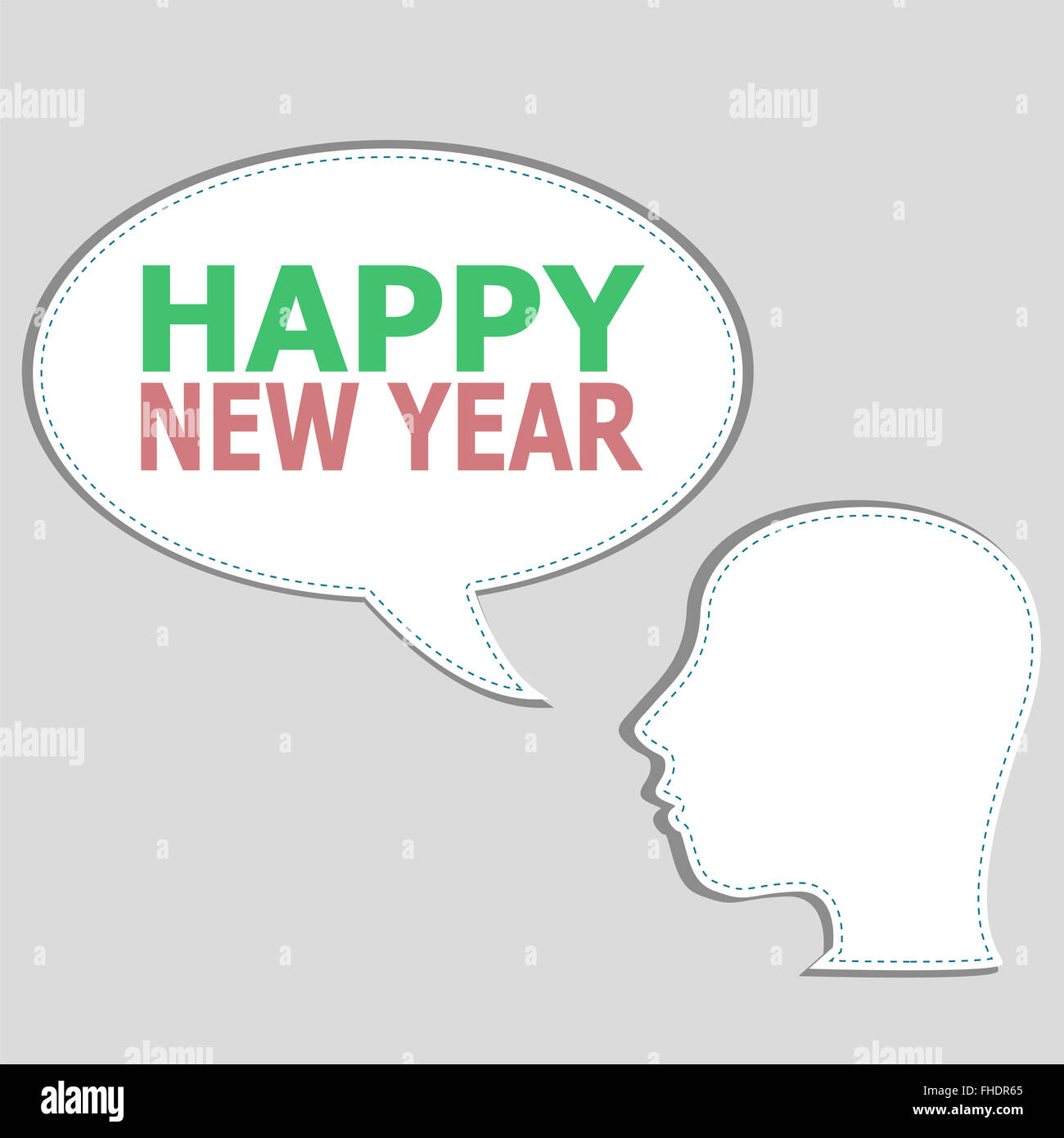 Felice anno nuovo Natale unico elemento di design. Grande elemento di design per esempio schede di saluti, banner e volantini. Auguri di Buon Natale Foto Stock