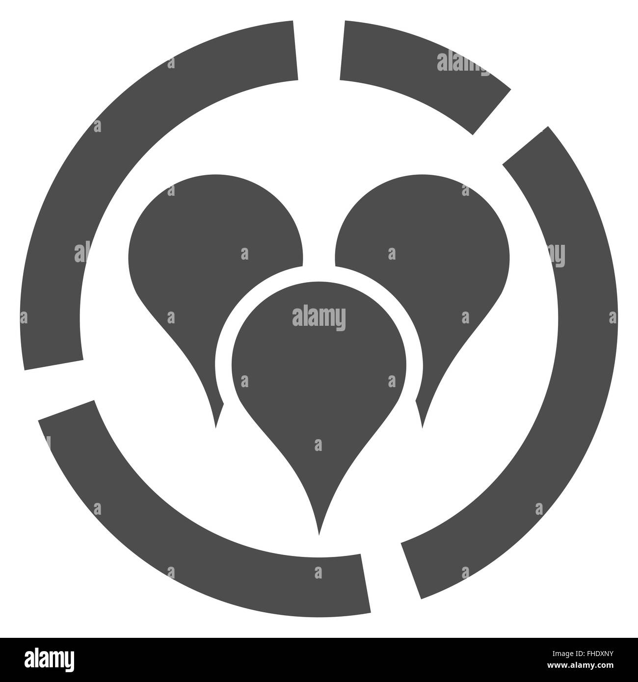 Schema Geo icona dal Business Set bicolore Foto Stock