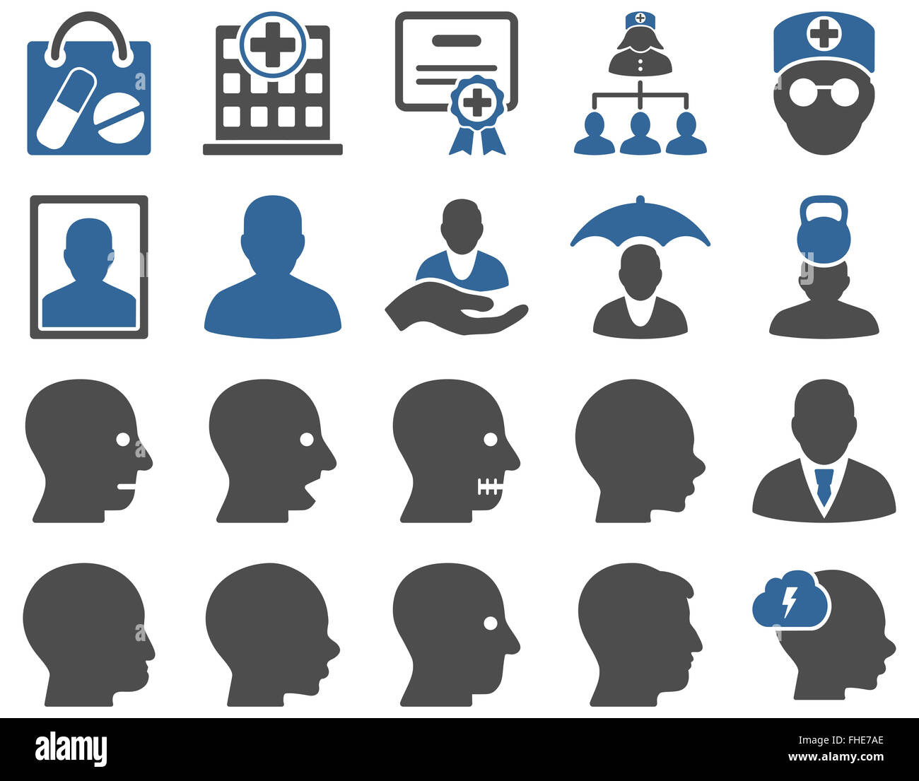 Medical bicolor icone Foto Stock