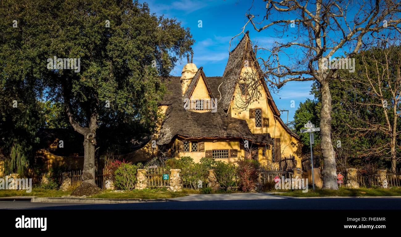 La casa della strega, Spadena House, Beverly Hills, in California Foto Stock