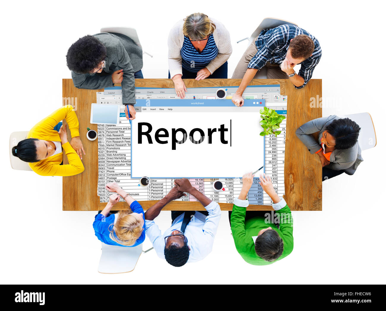 Relazione Reporting Informazioni risultante articolo Concept Foto Stock
