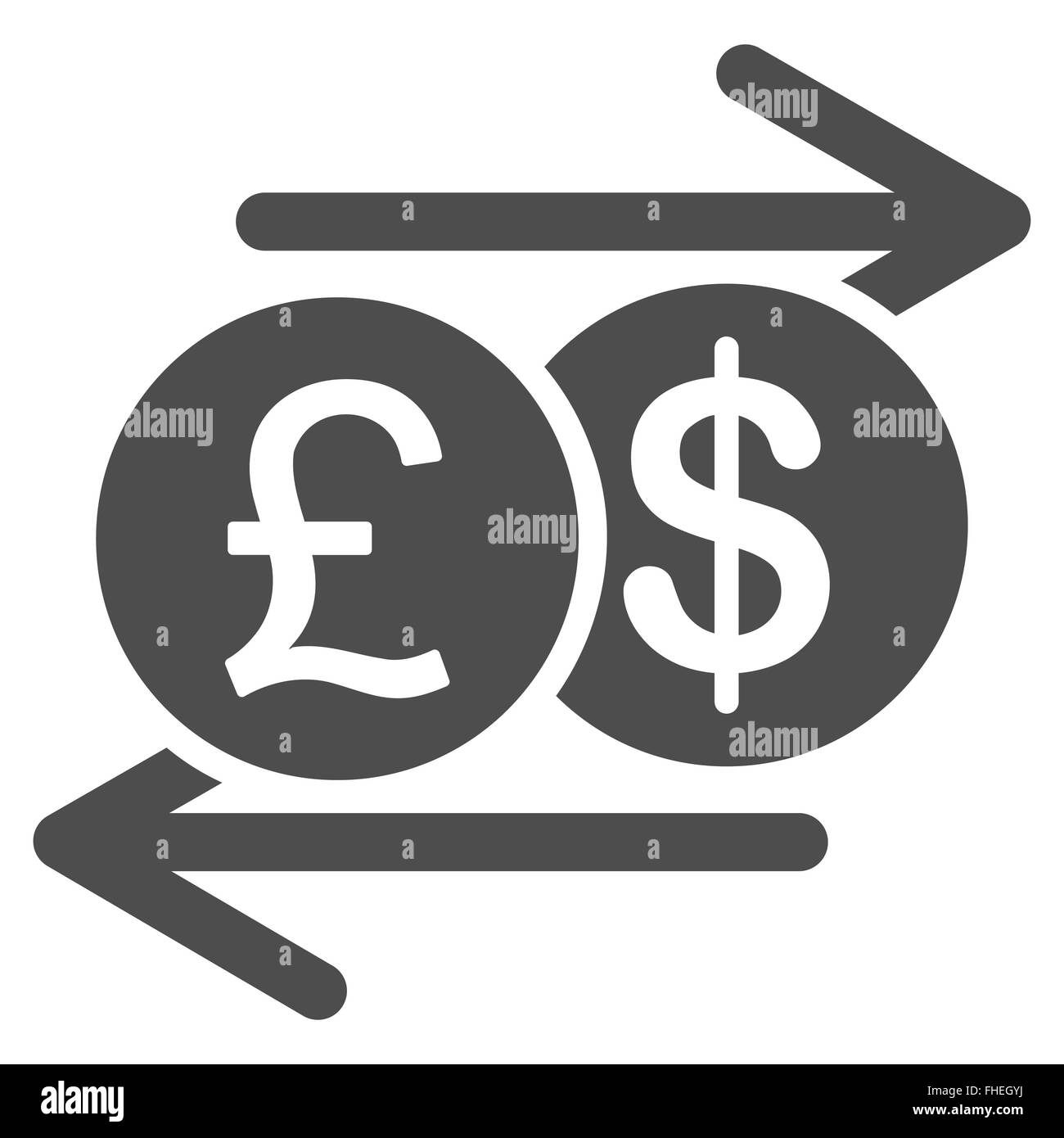 Lo scambio di denaro icona dal Business Set bicolore Foto Stock