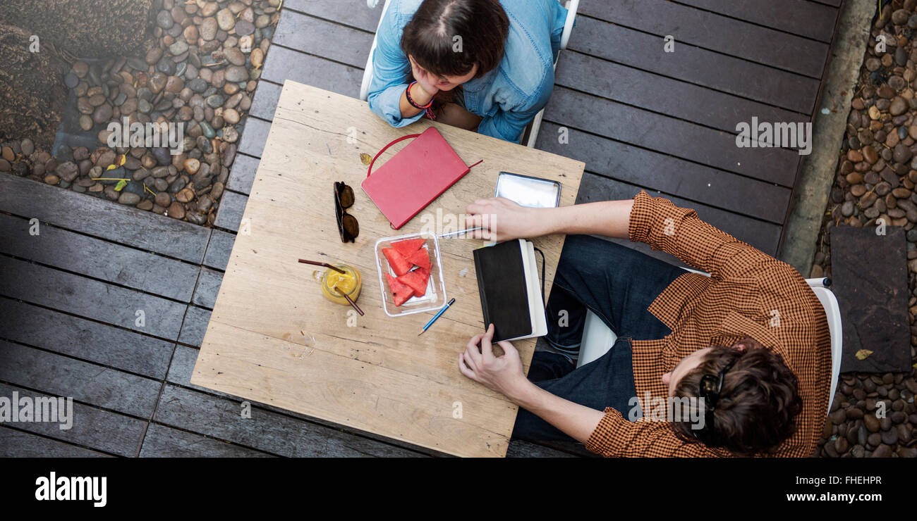 Coppia contemporanea Home Office Notebook Concetto di stile Foto Stock