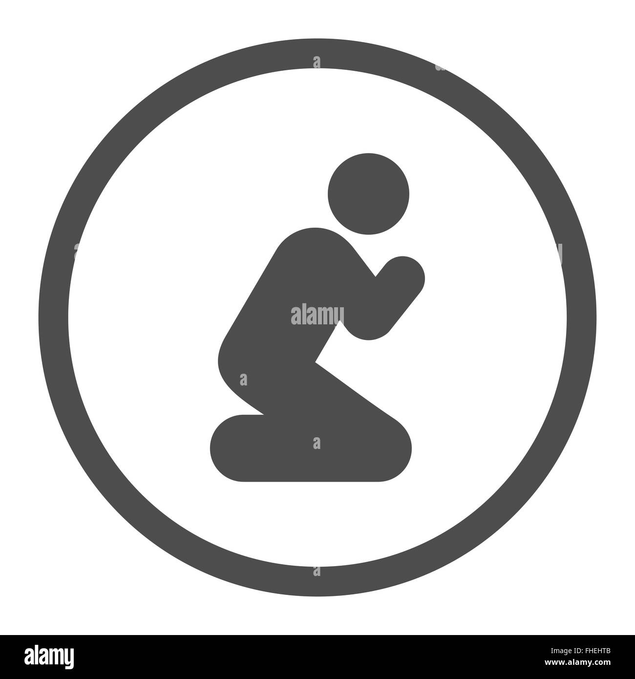 Icona di pregare Foto Stock