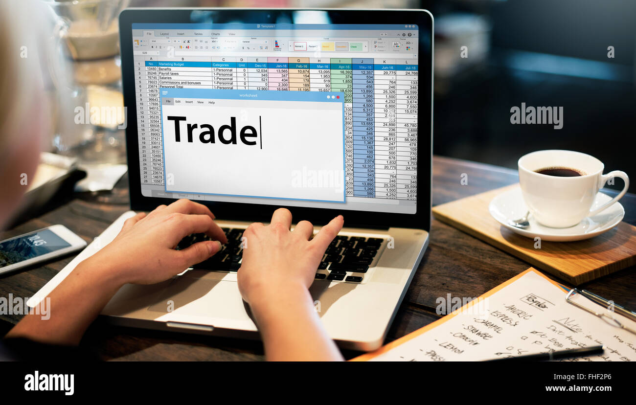 Scambi commerciali Import Export Business il concetto di transazione Foto Stock