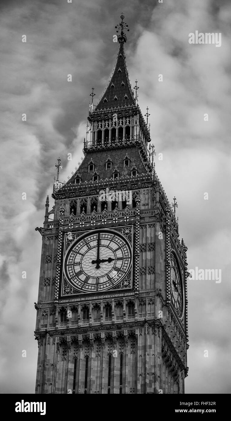 Big Ben a tre oclock Foto Stock