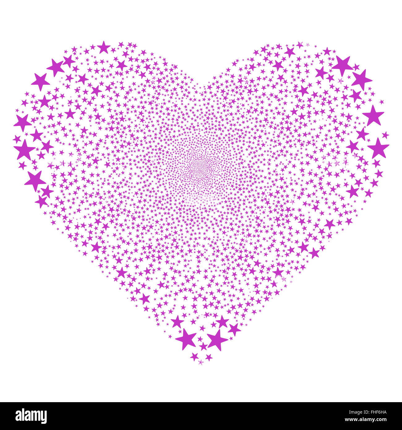 Stella Cuore di fuochi d'artificio Foto Stock