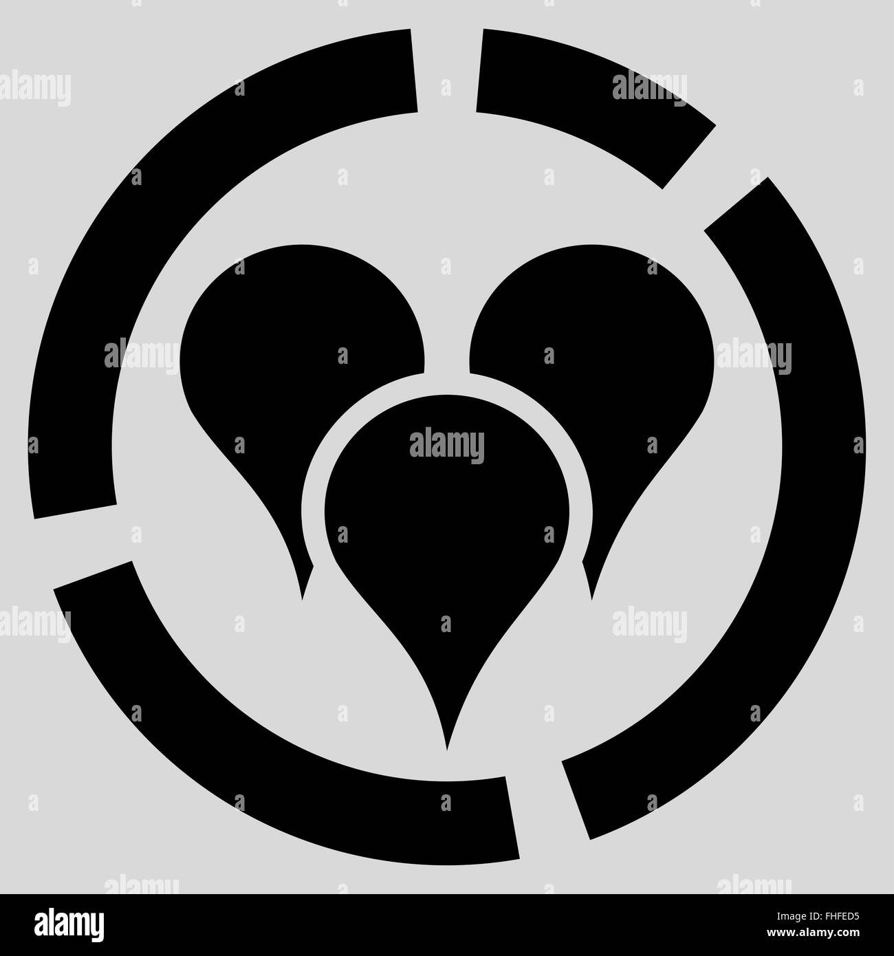 Schema Geo icona dal Business Set bicolore Foto Stock