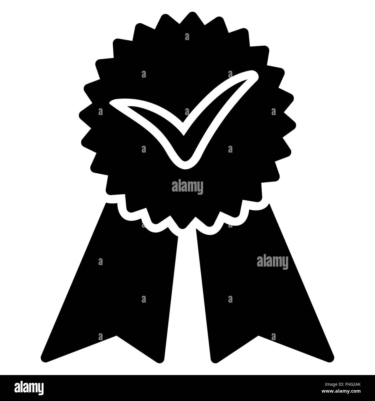 Approvazione Icona piatta Foto Stock