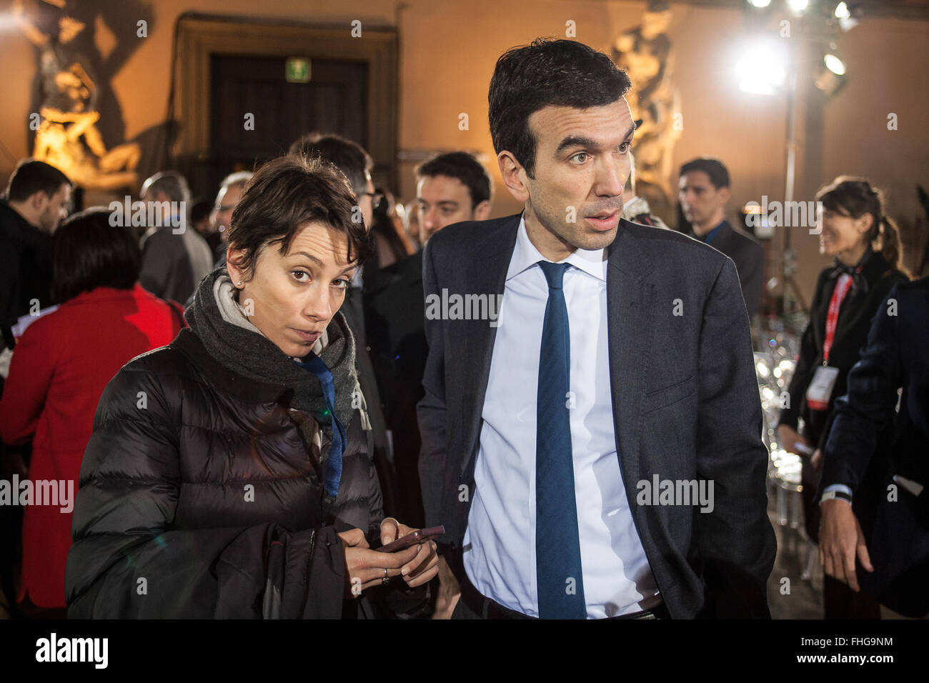 Italia Firenze Expo Marzo 2015, Ministro Martina Foto Stock