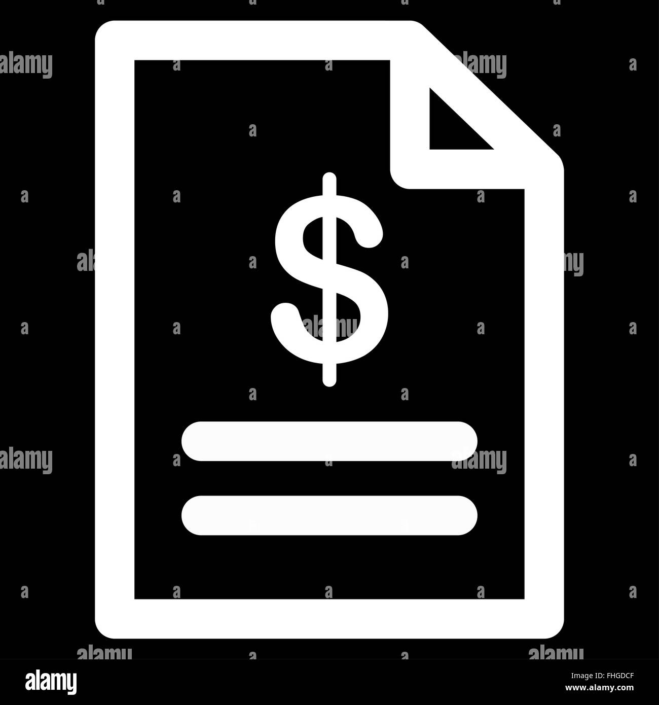 Fattura Icona piatta Foto Stock