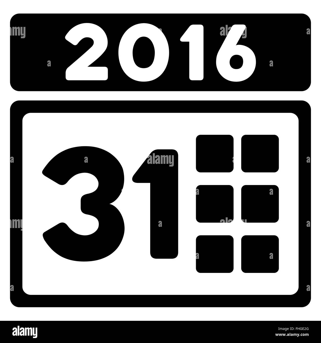 Icona mese 2016 Foto Stock