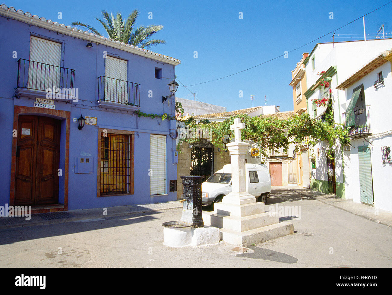 La città vecchia. Denia, provincia di Alicante, Comunidad Valenciana, Spagna. Foto Stock