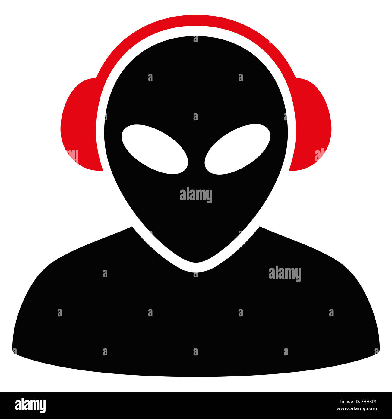 Alien operatore icona piatta Foto Stock