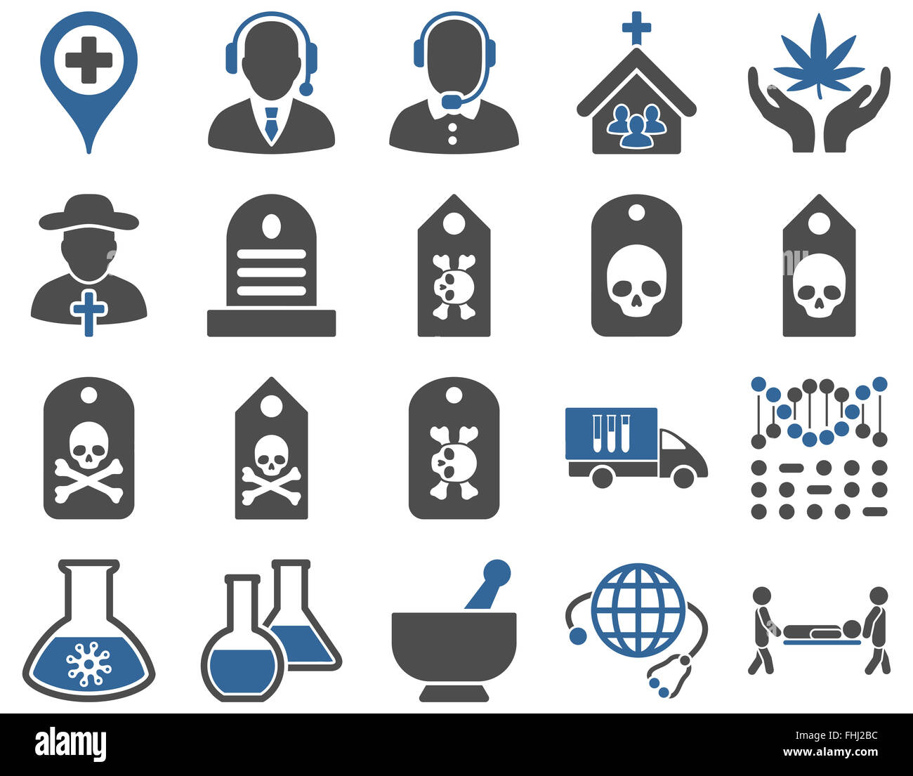 Medical bicolor icone Foto Stock