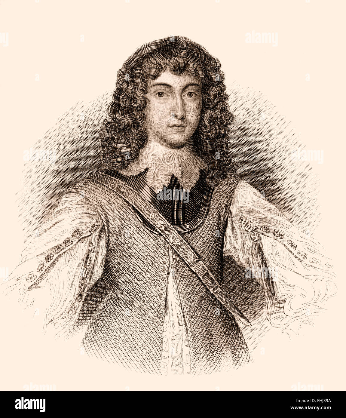 Prince Rupert del Reno, 1619-1682, un soldato tedesco, Admiral, scienziato, sportivo, governatore coloniale Foto Stock