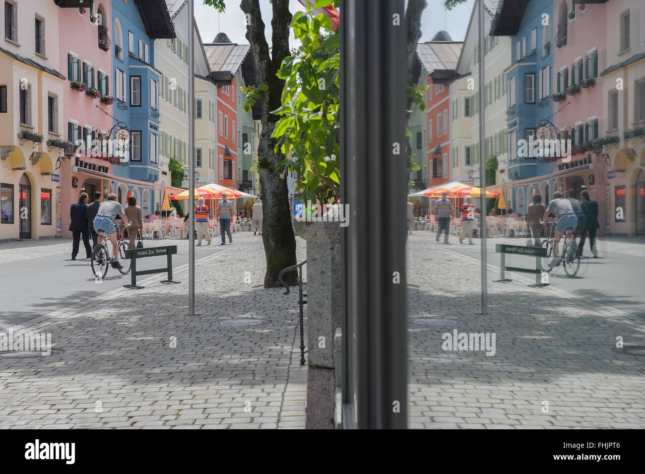 Kitzbühel centro città. Austria. Europa Foto Stock