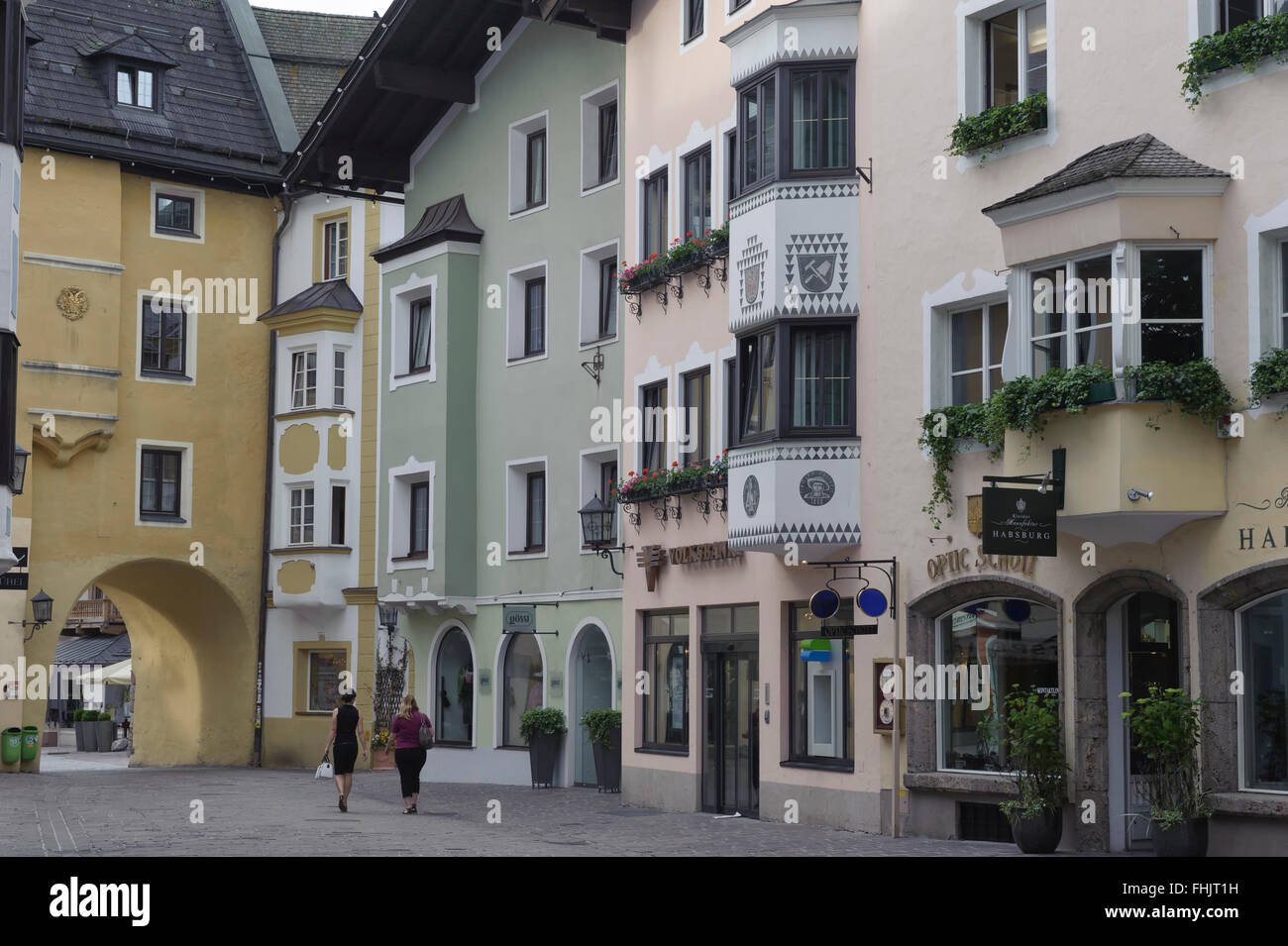 Kitzbühel centro città. Austria. Europa Foto Stock