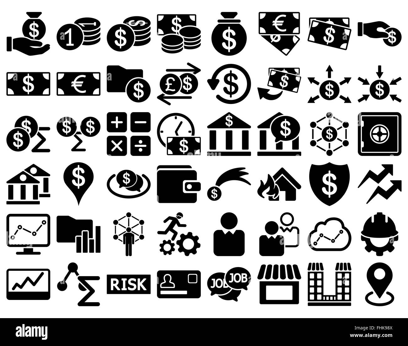 Attività icona impostare Foto Stock