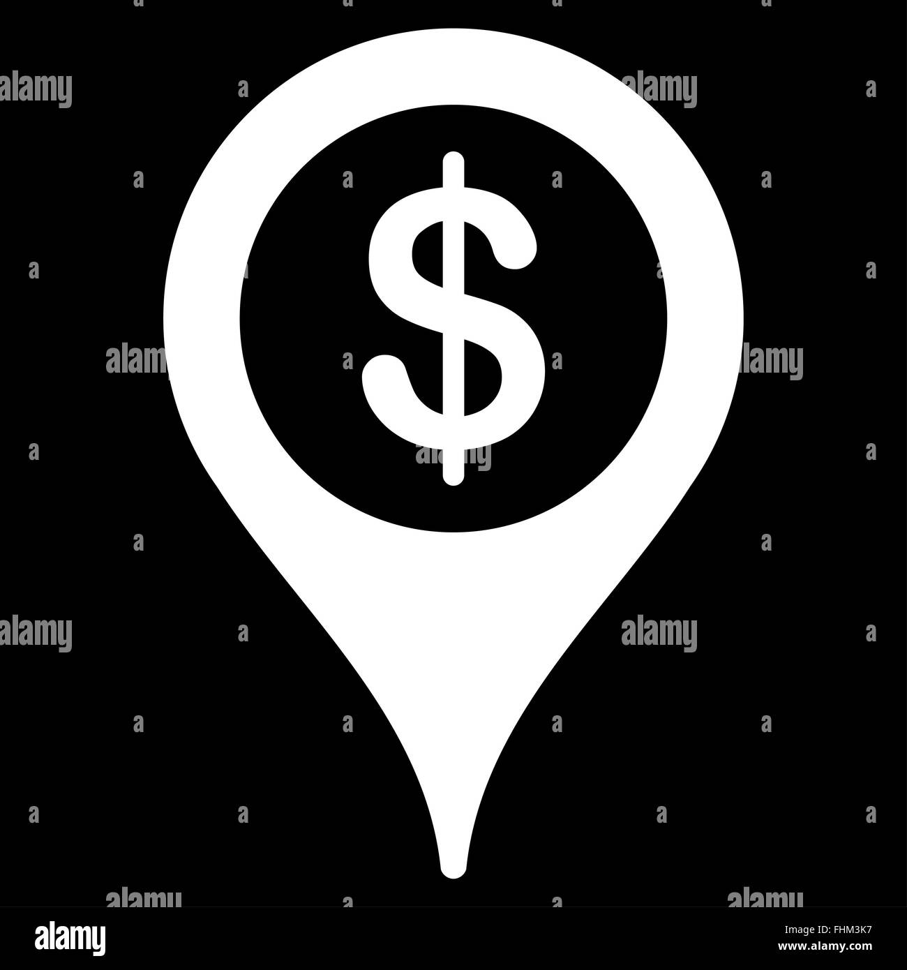 Ubicazione banca icona dal Business Set bicolore Foto Stock