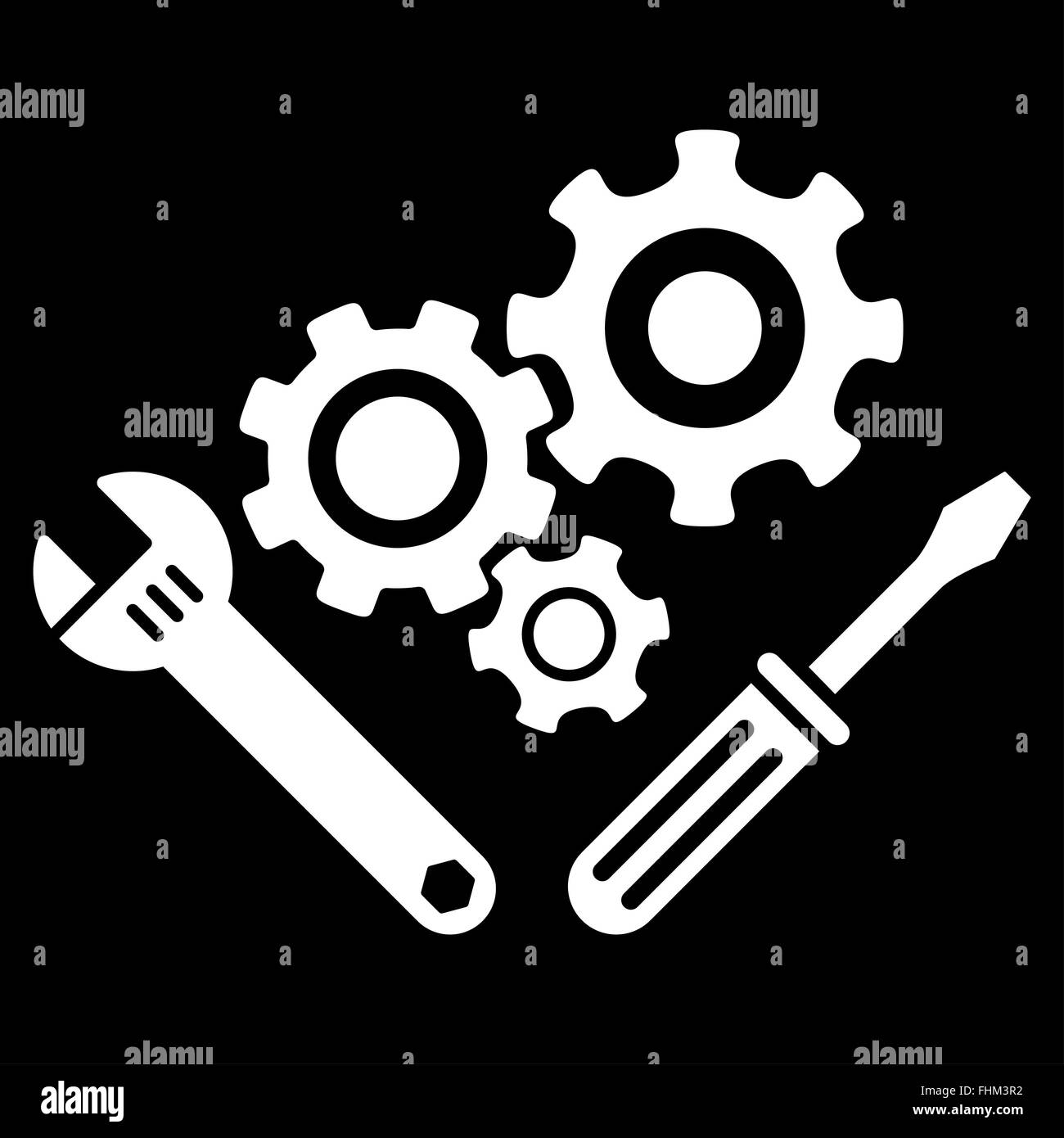 Meccanica Icona strumenti Foto Stock