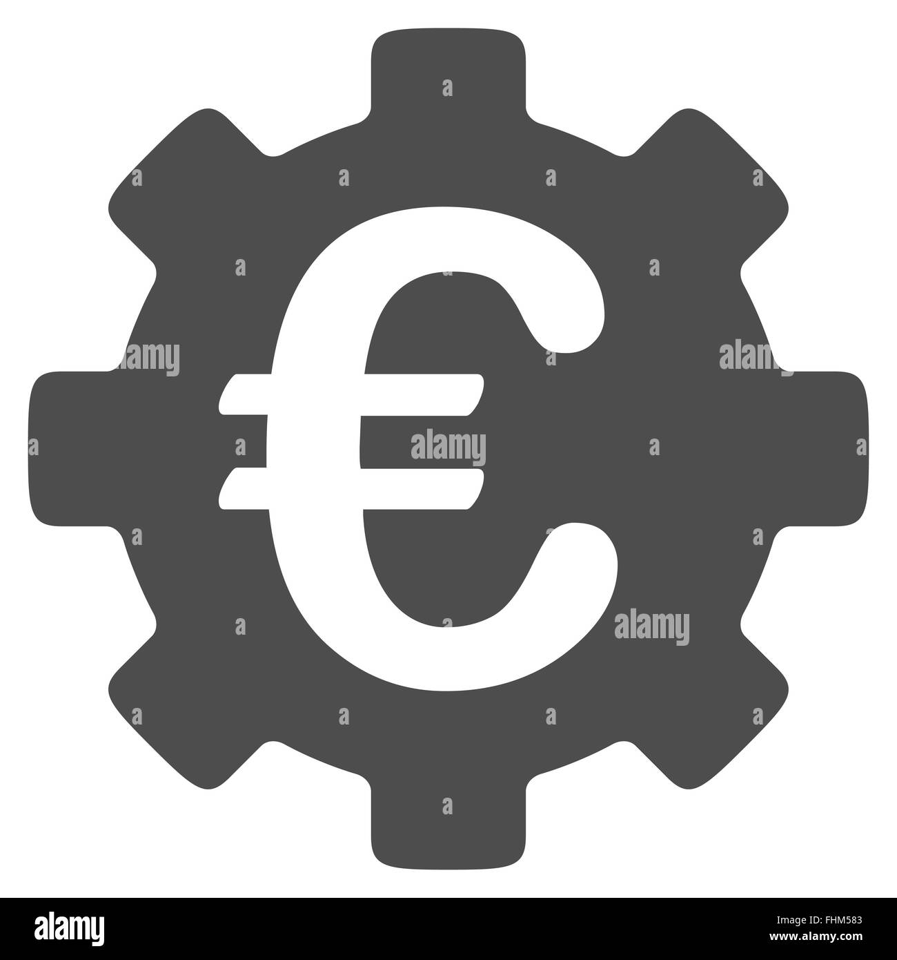Euro sviluppo icona piatta Foto Stock