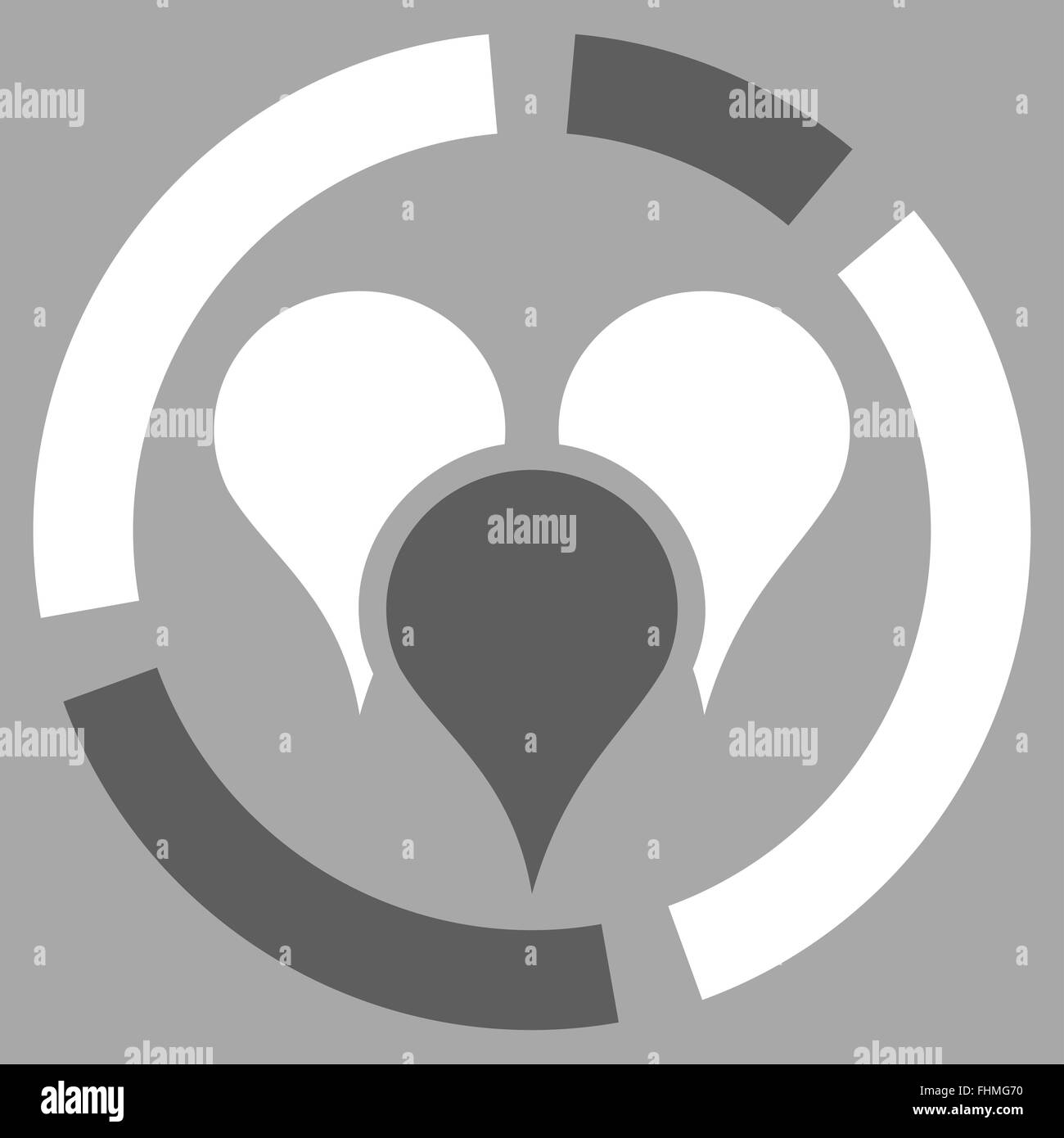 Schema Geo icona dal Business Set bicolore Foto Stock