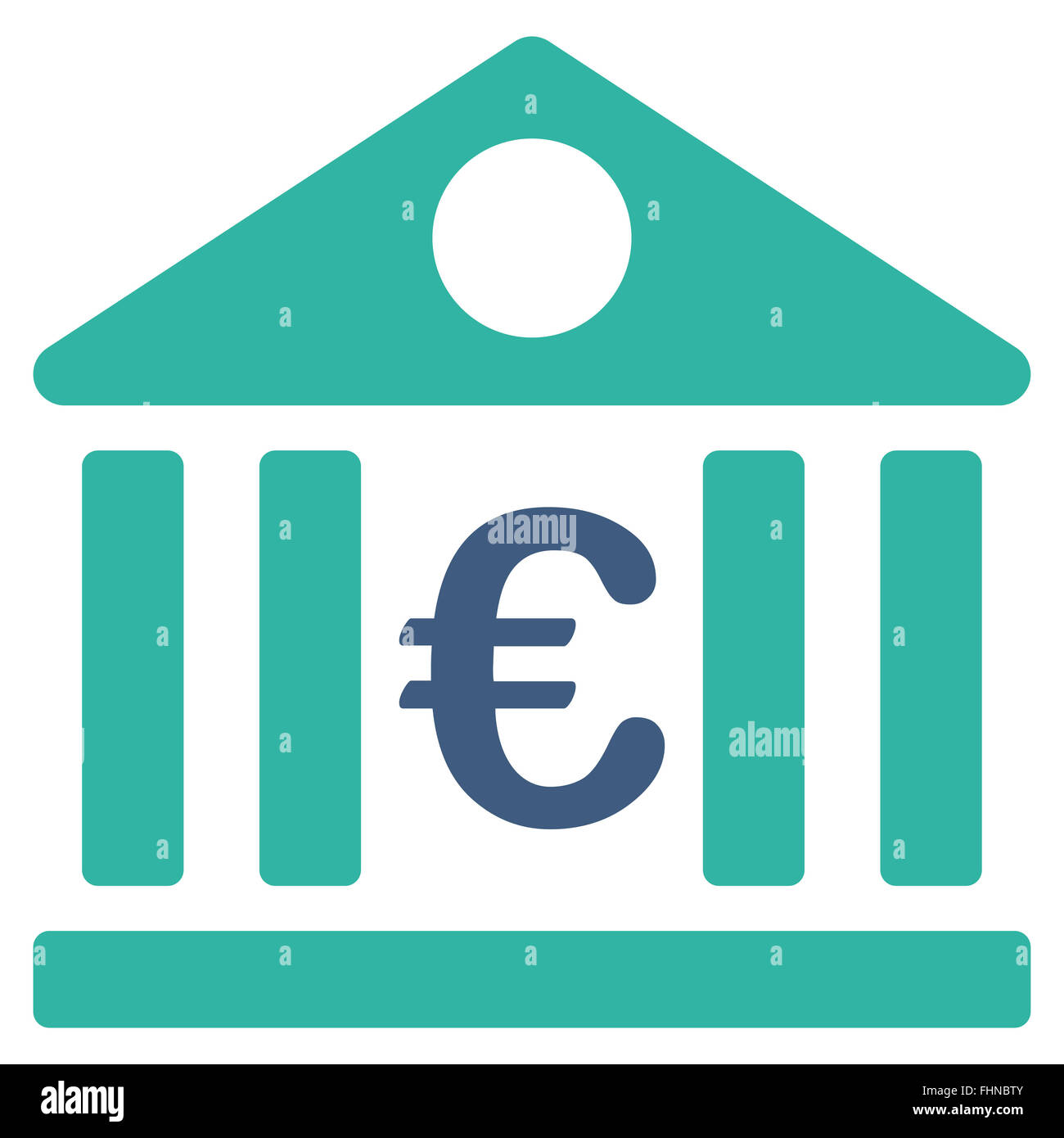 Icona della banca Euro Foto stock - Alamy