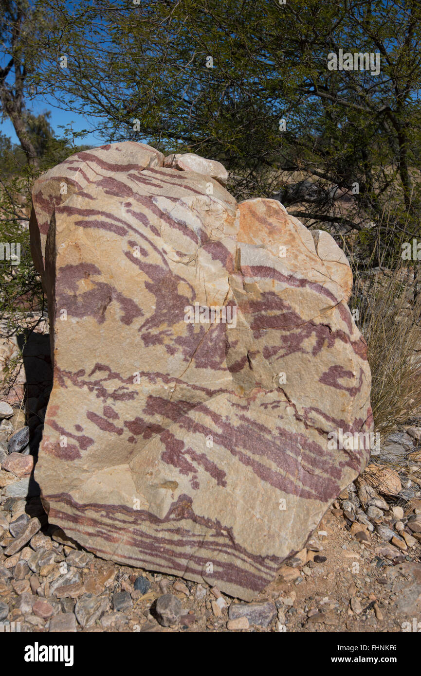 Formazione di roccia, Ellery Creek Big Hole, il Territorio del Nord, l'Australia Foto Stock