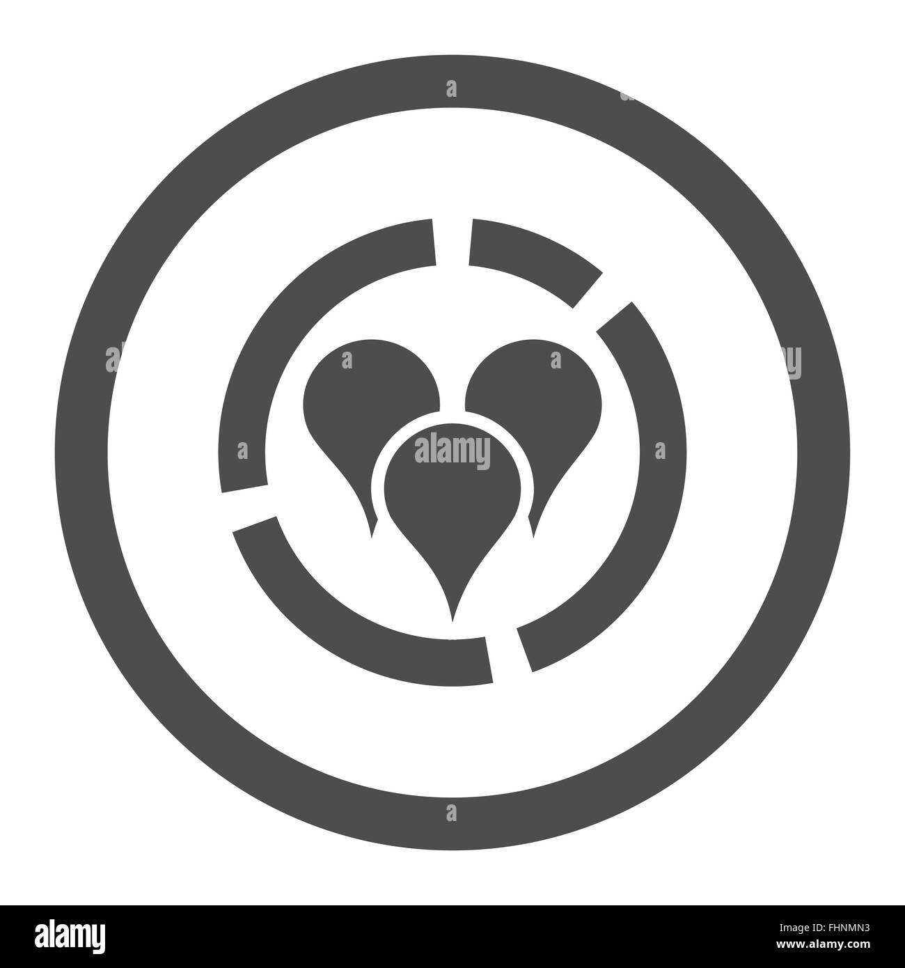 Schema Geo piatta grigia arrotondati di colore icona glyph Foto Stock