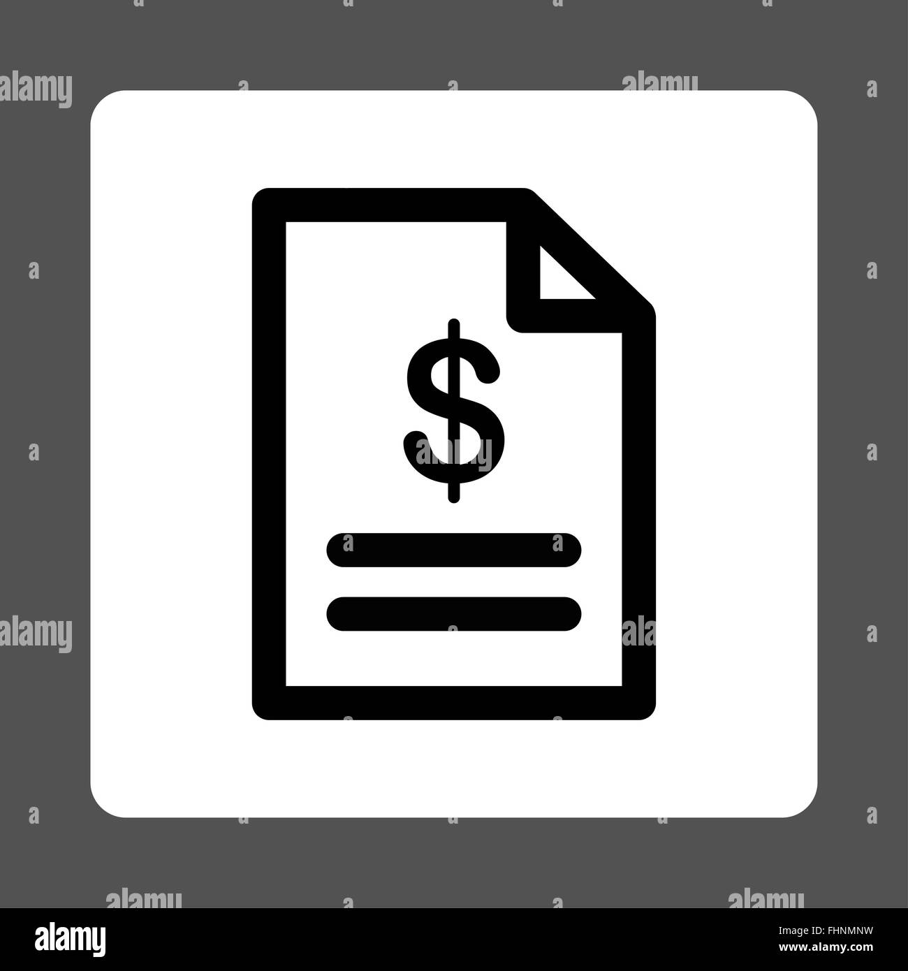 Fattura arrotondati pulsante quadrato Foto Stock