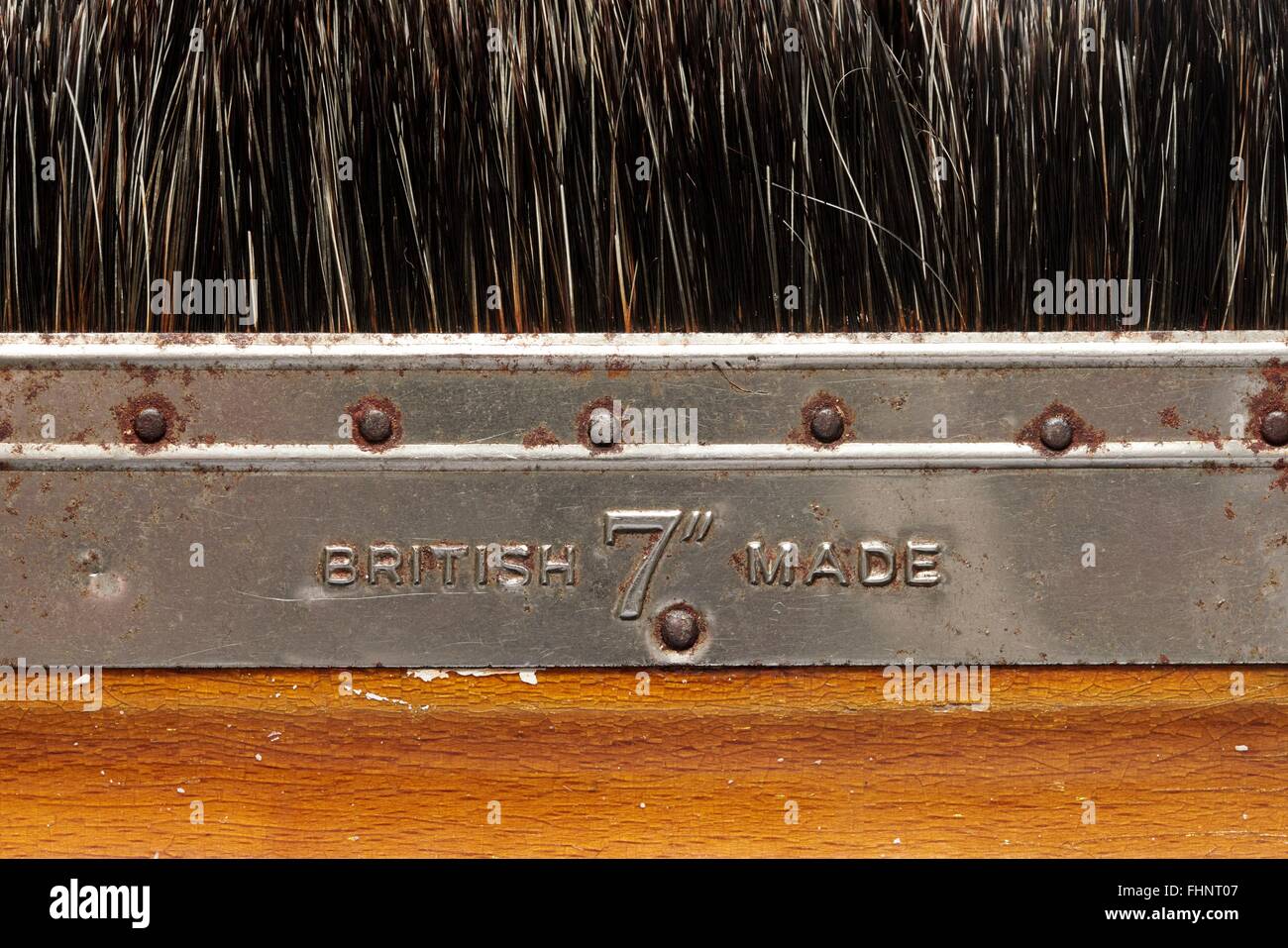 Un britannico realizzato da 7 pollici a sfondo spazzola di levigatura regno unito Foto Stock